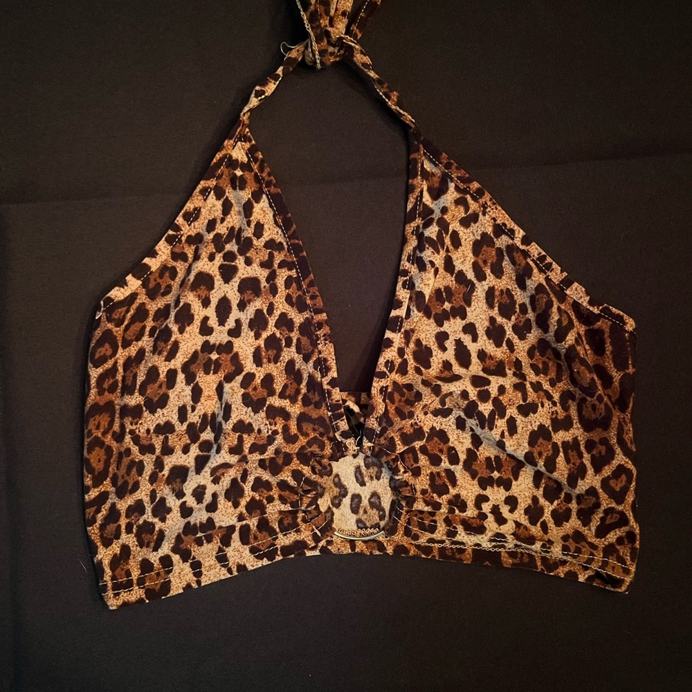 Leopard Print Halter Top